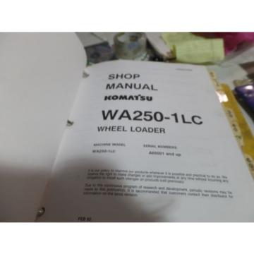 KOMATSU China  WA250-1LC WHEEL LOADER SHOP MANUAL S/N A65001 &amp; UP