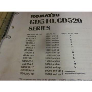 Komatsu India  GD510 GD520 Series Motor Grader Repair Shop Manual