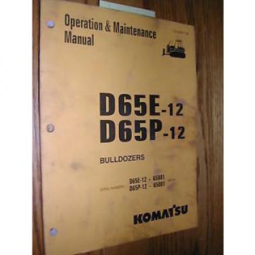 Komatsu Czech Republic  D65E-12 D65P-12 OPERATION MAINTENANCE MANUAL BULLDOZER DOZER OPERATOR