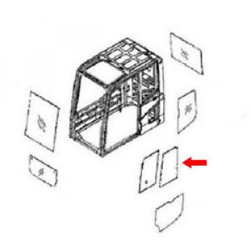 20Y-54-52840 French Guiana  Rear Door Slider Glass Fits Komatsu Excavator PC290NLC-6K PC130-6K