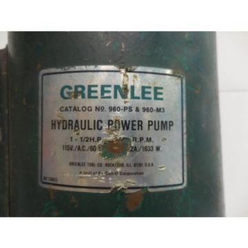 RX-361, Falkland Islands  GREENLEE ELECTRIC HYDRAULIC POWER PUMP MODEL 960