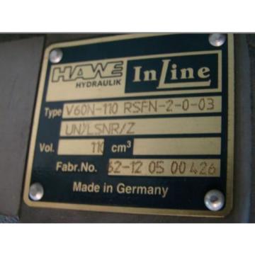 Hawe Ethiopia  Hydraulic Pump V60N-110 RSFN-2-0-03 UN/LSNR/Z