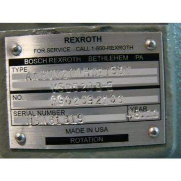 Rexroth Denmark  Hydraulic Motor Variable Displacment R902092106 AA6VM200H01/63W VSD520B-