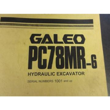 Komatsu Algeria  PC78MR-6 Hydraulic Excavator Parts Book