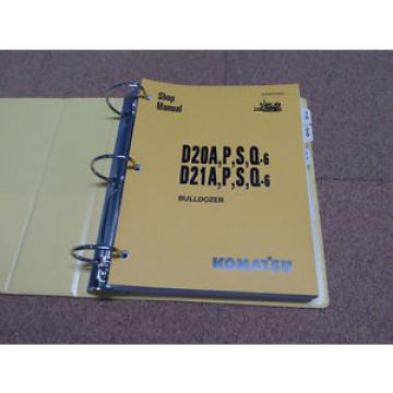 Komatsu Guatemala  D20/A/P/S/Q-6, D21A/P/S/Q-6 Dozer Service Shop Repair Manual