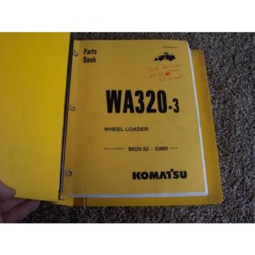 Komatsu Colombia  WA320-3 Wheel Loader WA320-3LE A30001- Factory Parts Catalog Manual