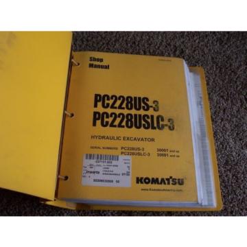 Komatsu Korea-South  PC228US-3 PC228USLC-3 Hyrdraulic Excavator Service Shop Repair Manual