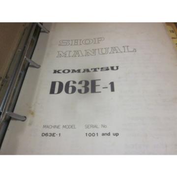 Komatsu Guam  D63E-1 Bulldozer Repair Shop Manual