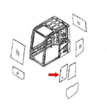 20Y-54-35831 China  Front Door Slider Glass Fits Komatsu Excavator PC220-6 PC220-6Z